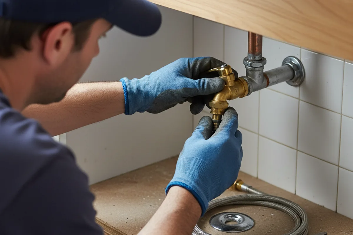 Shutoff valve and fitting work during Well Pump Repair in Florence
